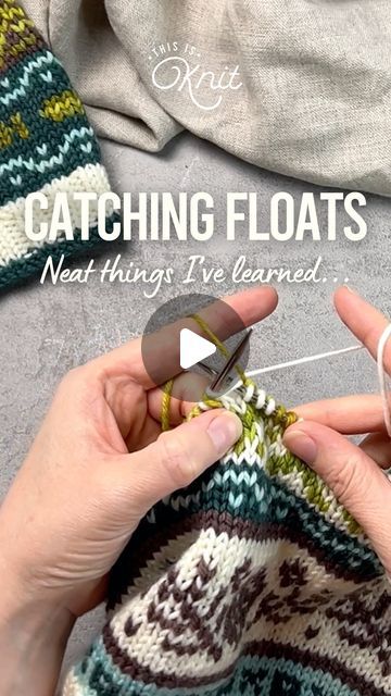 Fair Isle Knitting Tutorial Videos, Knitting With 2 Strands Of Yarn, Catching Floats In Stranded Knitting, Two Skein Knitting Projects, Variegated Yarn Knitting Patterns, 1 Skein Knitting Projects, Knit Colourwork, Knitting Colourwork, Colourwork Knitting