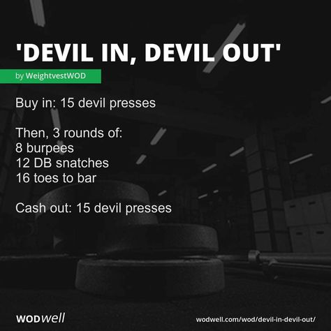 Devils Press Workout, Devil Press Workout, Crossfit Upper Body Workout, Devils Press, Workout Checklist, Wod Workouts, Crossfit Program, Wods Crossfit, Crossfit Workouts Wod