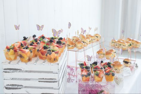 Fruit Cups, Food Display, Boho Baby Shower, Boho Baby, Butterflies, Jade, Baby Shower, Shower, Fruit