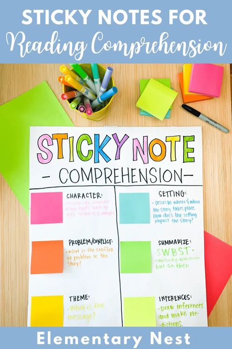 Reading comprehension doesn't have to be a daunting task. Use these simple, no-prep sticky note activities to help your students understand what they are reading! AND they are perfect for assessing students' understanding, as well! Non Fiction Reading Comprehension, Sticky Note Activities Kids, Nonfiction Reading Activities, Teaching Nonfiction, Reading Homework, Upper Elementary Reading, Book Bins, New Vocabulary Words, Nonfiction Reading