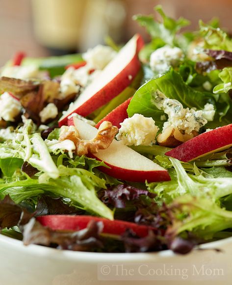 Poached Pear Salad with Maple Mustard Dressing - The Cooking Mom Poached Pear Salad, Mustard Salad, Pomegranate Vinaigrette, Grilled Steak Salad, Garlic Roasted Potatoes, Maple Mustard, Pear Salad, Salmon And Asparagus, Poached Pears