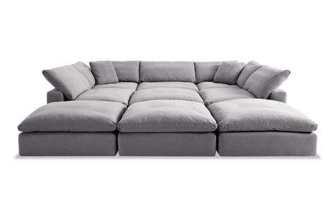 Dream Modular 9 Piece Sectional Oversized Sectional, Pit Sectional, Deep Couch, Sectional Sofas Living Room, Sectional With Ottoman, Living The Dream, Bob's Discount Furniture, Room Seating, Living Room Collections