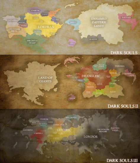 Dark Souls Map, Dark Souls Lore, Dark Souls Funny, Fantasy Map Making, Rpg World, Dnd World Map, Map Making, Imaginary Maps, Fantasy World Map