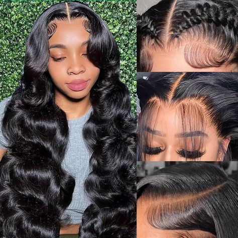 PRICES MAY VARY. 【Wigs for Black Women Material】: 100% Unprocessed Brazilian Virgin Lace Front Wigs Human Hair Pre Plucked, Full 250% Density Human Hair Wigs for Black Women, 12A Top Grade Wigs Human Hair ,Soft, Bouncy, and Shinny, No Dry or Splitting Ends, No Synthetic or Animal Hair Mixed. 【Wigs Human Hair Length】: 18 20 22 24 26 28 Inches Human Hair Lace Front Wigs in Stock, 13x4 Body Wave Lace Front Wigs Human Hair Pre Plucked,True to Length&Density,and Lace Area is Bigger than Other 13x4 Lace Area. 【Human Hair Wig Color and Advantage】: 1B, Natural Black Color ,Can be Dyed and Bleached,Curled ,Restyled,Straightened ,No Shedding ,No Tangeld ,Clean Natural Hairline with Baby Hair,Our Frontal Wigs Human Hair Can Last At Least 12 Months. 【Easy To Wear&Off, Glueless 13x4 HD Lace】Wear and Go Hairstyles On Wigs Black Women, Body Wave Lace Front Wigs, Raw Indian Hair, Hair Wigs For Black Women, Wig Color, Lace Front Wigs Human Hair, Wigs Human Hair, Body Wave Wig, Front Lace Wigs Human Hair