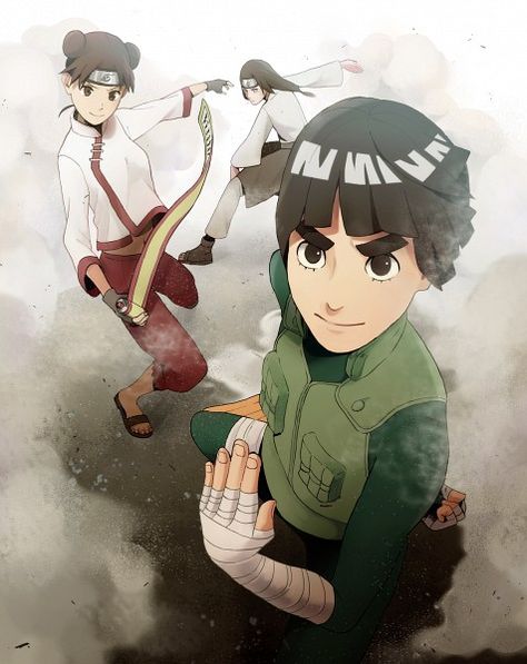 View full-size (1100x1387 839 kB.) Neji And Tenten, Ten Ten, Naruto Teams, Rock Lee, Naruto Wallpaper, Naruto Anime, Naruto Art, Naruto Characters, Awesome Anime