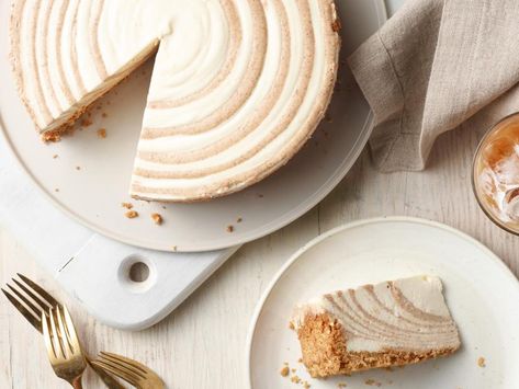 Cinnamon Toast Crunch Cheesecake Recipe | Food Network Kitchen | Food Network Cinnamon Toast Crunch Cheesecake, Baked Cinnamon Toast, Cinnamon Toast Crunch Shot, Cinnamon Toast Crunch Bars, Crunch Cheesecake, Low Carb Cereal, Homemade Cereal, Cinnamon Crunch, Smart Snacks