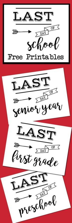 Last Day of School Sign Free Printable poster. Preschool, Kindergarten, First Grade, through Senior year. Print this sign for last day of school pictures. Celebration Poster, Last Day Of School Sign, Free Poster Printables, School Printables, School Celebration, End Of School Year, Paper Trail, School Memories, 1st Day Of School