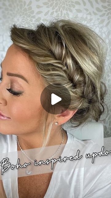 Updos For Short Hair Wedding, Meduim Length Hair, Updos For Medium Length Hair Tutorial, Boho Short Hair, Ashley Erickson, Fine Hair Updo, Medium Length Hair Up, Short Hair Updo Tutorial, Medium Length Updo