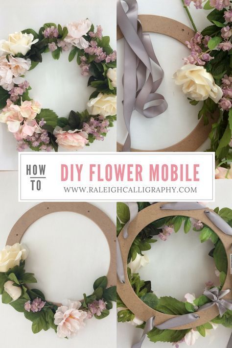 Diy Floral Mobile Nursery, Ethereal Nursery, Diy Flower Mobile, Flower Mobile Nursery, Diy Nursery Mobile, Floral Mobile, Nursery Diy Projects, Nursery Diy