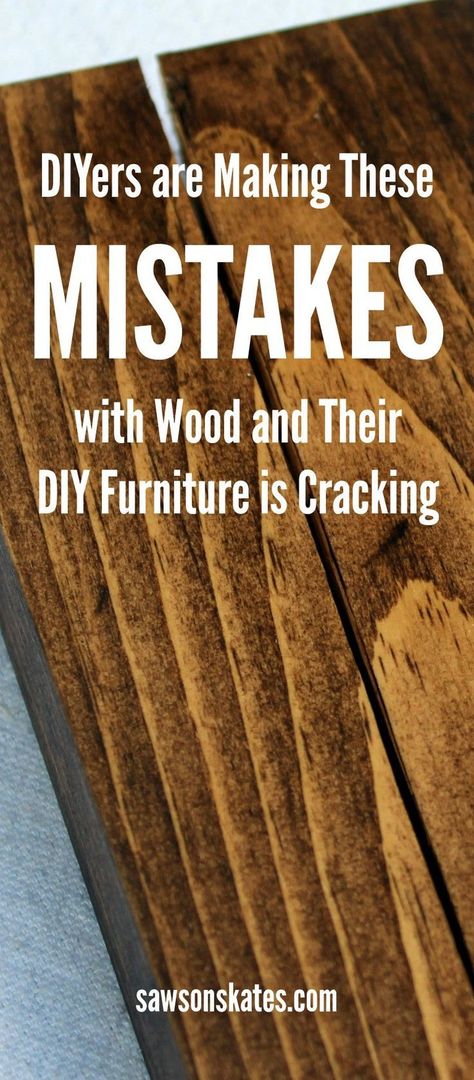 Seasonal changes can cause wood to crack. I'm sharing important building tips about how to prevent your DIY wood furniture from cracking. Desk Diy, Seasonal Changes, Woodworking Bench Plans, Wood Crafting Tools, Into The Wood, Building Tips, Hemma Diy, Diy Holz, Popular Woodworking