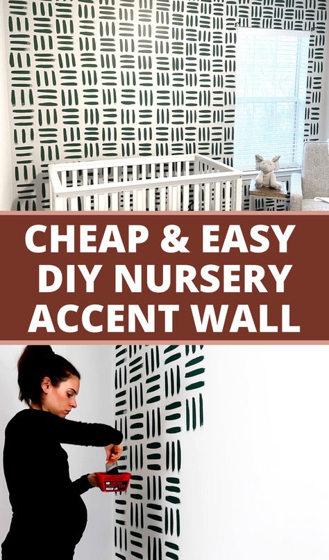 Tape And Texture Walls Diy, Stamps On Wall, Nursery Accent Wall Paint Boy, Easy Diy Hand Painted Wallpaper, Sponge Paint Accent Wall, Diy Plaid Painted Wall, Diy Paint Accent Wall Brush Strokes, Diy Wallpaper Paint, Hand Painted Accent Wall Diy