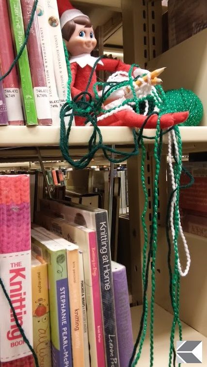 Kent Free Library Elf on the Shelf to promote collections, library marketing #elfontheshelf #libraryelf #libraryelfontheshelf  #librarydisplay #bookdisplay #kentfreelibrary Elf On The Shelf Library Ideas, Library Elf On The Shelf Ideas, Chrissy Snow, Passive Programs, Library Shelves, Free Library, Library Programs, Programming For Kids, Library Decor