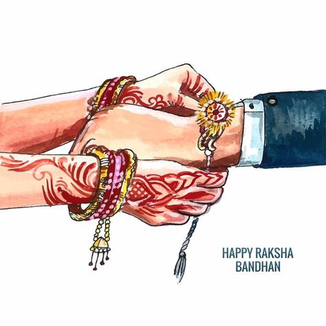 Happy Rakhi Images, Raksha Bandhan Drawing, Rakhi Images, Draw Watercolor, Beard Art, Education Poster Design, Human Figure Sketches, Bike Drawing, Indian Illustration