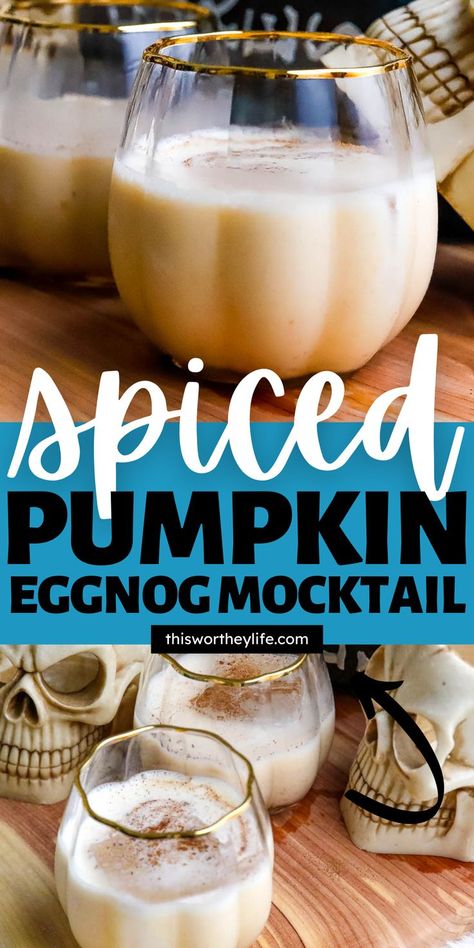 Eggnog Drinks Nonalcoholic, Non Alcoholic Eggnog Drinks, Eggnog Alcoholic Drinks, Pumpkin Coffee Recipe, Pumpkin Eggnog, Alcoholic Eggnog, Pumpkin Drink, Eggnog Drinks, Spiced Eggnog