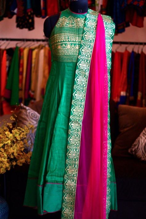 Green Salwar Suit, Punjabi Salwar, Long Gown Design, Anarkali Dress Pattern, Half Saree Designs, Long Dress Design, Kurti Design, Kurti Designs Party Wear, Kurta Designs Women