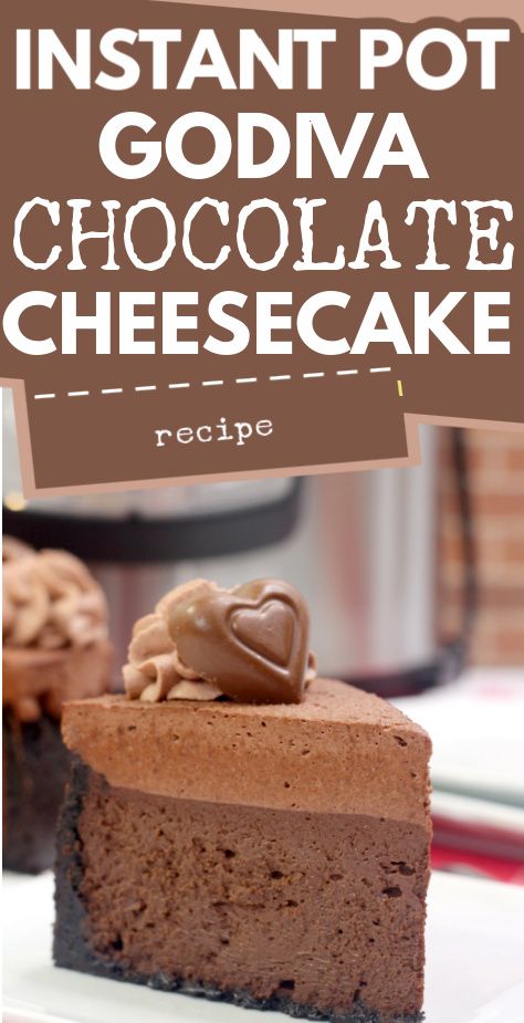 Godiva Cheesecake Recipe, Godiva Chocolate Cheesecake Recipe, Godiva Cheesecake, Instant Pot Cheesecake Recipes, Cheesecake Factory Recipe, Instant Pot Cheesecake, Dessert Lasagna, Cookie Bread, Chocolate Cheesecake Recipe