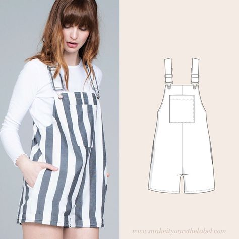 Simple Design Clothes, Dungarees Pattern, Dungaree Pattern, Dungaree For Women, Girls Pinafore Dress, Romper Sewing Pattern, Tunic Sewing Patterns, Girls Pinafore, Pattern Dress Women