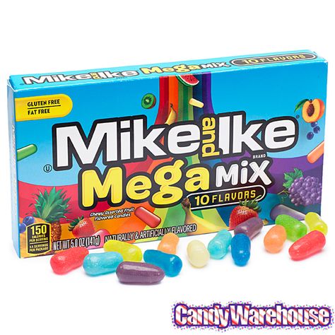 Just found Mike and Ike Mega Mix Candy Theater Size Packs: 12-Piece Case @CandyWarehouse, Thanks for the #CandyAssist! Caribbean Punch, Paradise Punch, Mango Delight, Kiwi And Banana, American Snacks, Mike And Ike, Candy Buffet Tables, Grape Soda, Candy Brands