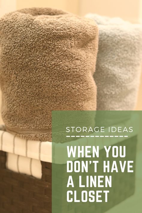 Towel And Sheet Storage, Diy Linen Closet In Bathroom, Bathroom Towel Storage Bath Towels, Clever Linen Storage Ideas, Storing Bath Towels Small Spaces, Linen Closet Substitute, Linen Storage In Laundry Room, Creative Towel Storage Bathroom, Create Linen Closet