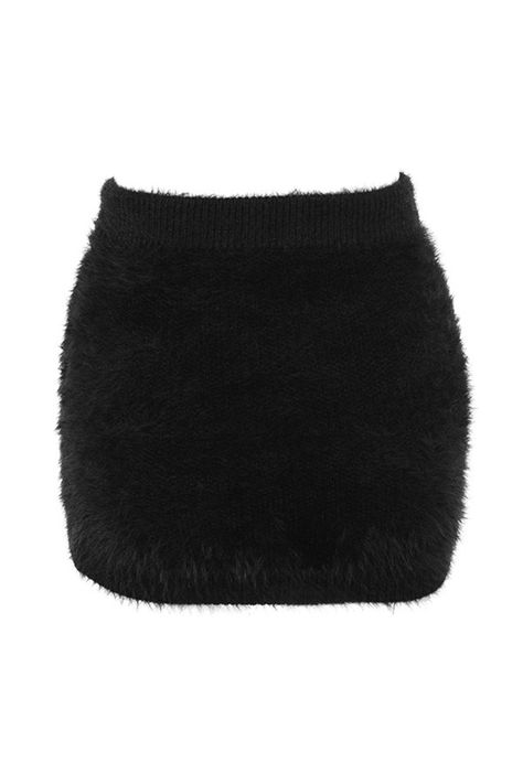 Black Fluffy Soft Knit Mini Skirt - Mistress Rock Black Fluffy Skirt, Mini Skirt Fur, Black Textured Mini Skirt, Luxury Black Ruffled Mini Skirt, Fuzzy Skirt, Bottomless Brunch, Black Skirt, Stage Outfits, Easy Wear