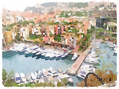 Monte Carlo, Monaco Monaco Painting, Monaco Drawing, Monaco Illustration, Italy Paintings, Monte Carlo Monaco, Italy Painting, Watercolour Art, Sketch Painting, Watercolor Artist