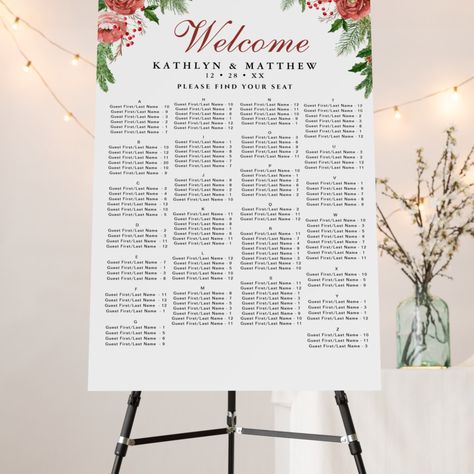 Modern Seating Chart Wedding, Modern Seating Chart, Alphabetical Seating Chart, Wedding Seating Charts, Table Seating Chart, Ocean Wedding, Wedding Posters, Eucalyptus Wedding, Wedding Leaves