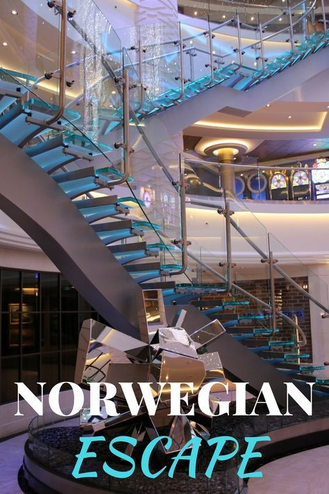 An overview of the Norwegian Escape through the Caribbean and Bahamas. Ncl Escape, Norwegian Cruise Escape, Bermuda Cruise, Euro Travel, Ncl Cruise, Norwegian Escape, Stair Cases, Hawaiian Cruises, Singles Cruise