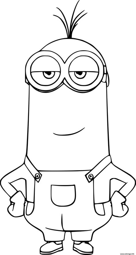 Simple Minion Drawing, Kevin Minion Drawing, Minion Coloring Pages Free Printable, Coloring Minions, Drawing Minions, Minions Drawing, Minion Stencil, Minion Superhero, Kevin Minion