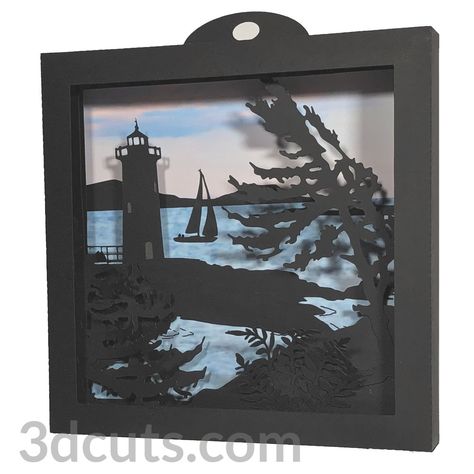 Shadow Box Ideas, Birthday Candle Card, Silhouette Online Store, Silhouette Design Studio, Sky Collection, 3d Shadow Box, 3d Craft, 3d Paper, Box Ideas