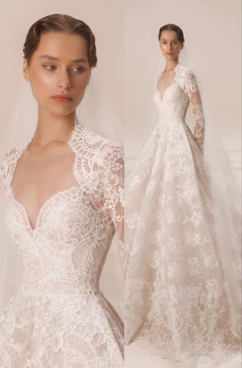 Lilly Collins Wedding Dress, Kate Middleton Inspired Wedding Dress, Wedding Dress Trends 2023, Modern Elegant Wedding Dress Lace, Victorian Wedding Dress 19th Century, Ellie Saab Wedding Dresses, 1800 Wedding Dress, Queen Anne Wedding Dress, Traditional Lace Wedding Dress