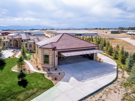 Colorado Airport Airpark Homes with Hangars for sale, KFLY Meadow Lake Airport, Peyton / Colorado Springs, CO Airpark Homes, Colorado Airport, Hanger Homes, Airplane Hanger House, Hangar House, Hangar Home, Hangar Homes, Atrium Windows, Hanger House