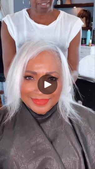 Salt And Pepper Hair Black Women, Gray Natural Hair Styles Black Women, Gray Hair Styles For Women Over 60 Grey, Grey Hair Black Women, Platinum Blonde Hair Black Women, White Hair Dark Skin, Grey Hair Weave, Grey Hair Styles, Grey Hair Braids