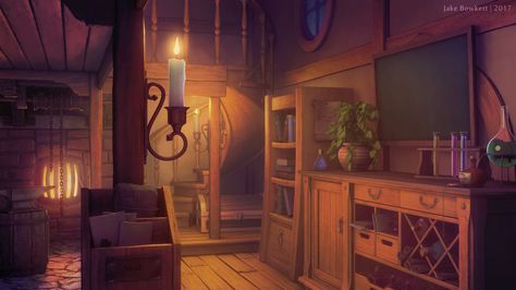 Alchemy Workshop [evening] by JakeBowkett.deviantart.com on @DeviantArt Tailor Shop, Commission Art, Medieval Fantasy, Environmental Art, Visual Novel, Fantasy Landscape, Alchemy, Art Shop, Dungeons And Dragons