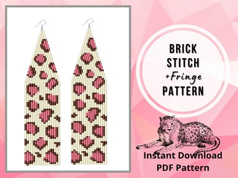 Excited to share the latest addition to my #etsy shop: Brick stitch leopard earring pattern seed bead fringe animal print earring pattern seed bead Miyuki earrings #birthday #mothersday #beading #beadearringpattern #seedbeadpatterns #beadfringeearrings #seedbeadearrings #brickstitchearring #brickstitchpattern #leopardearrings https://etsy.me/3Df0vj0 Miyuki Earrings, Simple Beaded Necklaces, Animal Print Earrings, Bead Fringe, Seed Bead Pattern, Beaded Necklace Patterns, Motifs Perler, Beading Crafts, Brick Stitch Earrings