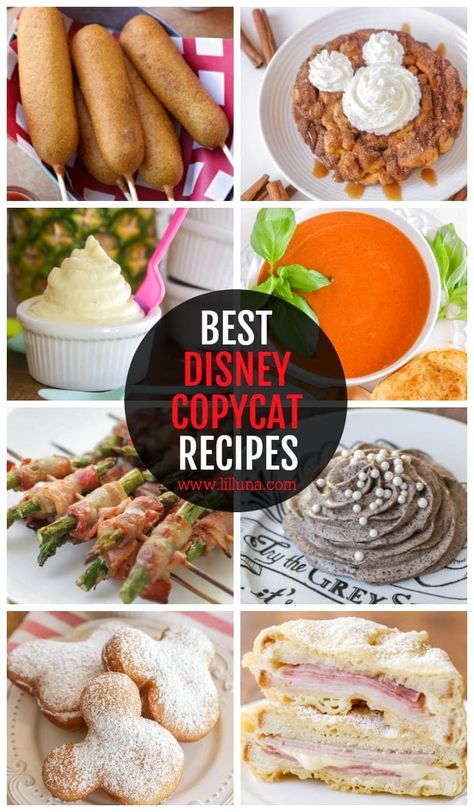 Bring the magic home with any of these Disney Recipes—all copycats of our favorite dishes and treats from the Disney parks! #disneyrecipes #disney #copycatrecipes #disneyfood #copycat Disney Appetizer Recipes, Disney Parks Food Recipes, Disneyland Food Recipes Copycat, Disney Park Food Recipes, Disney Snack Recipes, Disney Recipes Dinner, Disneyland Recipes Copycat, Disney Park Recipes, Disney Parks Recipes