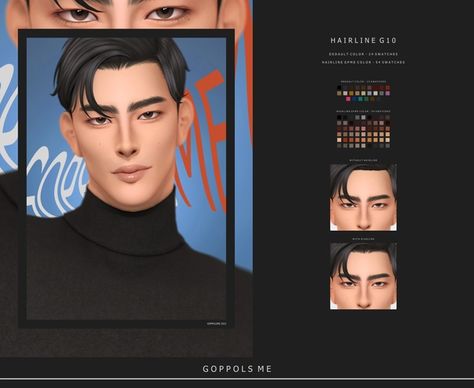 GPME-GOLD Hairline G10 | Patreon Hairline Sims 4 Cc, Sims 4 Hairline, Sims 4 Mods, Makeup Accessories, Sims 4, Mens Hairstyles, Eyebrows, How To Become, Makeup