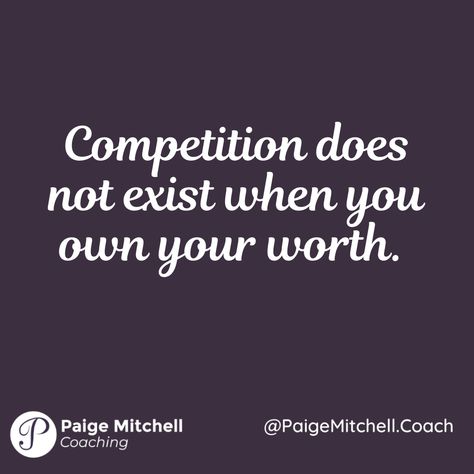 I was reminded that I am a limited edition... There is only ONE you. How can you have competition when there is no one else on the planet 🌎 that has the exact same approach, experiences, personality and process as you do? Whatever you offer in your job, your relationships, whatever you bring to the table, be authentically YOU and know it’s enough. When you feel like there’s a ton of competition out there, reflect on your self worth. When you step into your confidence and value, there is NOT I Am In Competition With No One, You Are Your Only Competition, Life Is Not A Competition Quotes, Competition Quotes, Only One You, Self Concept, Fav Quotes, Random Quotes, Daily Reminders