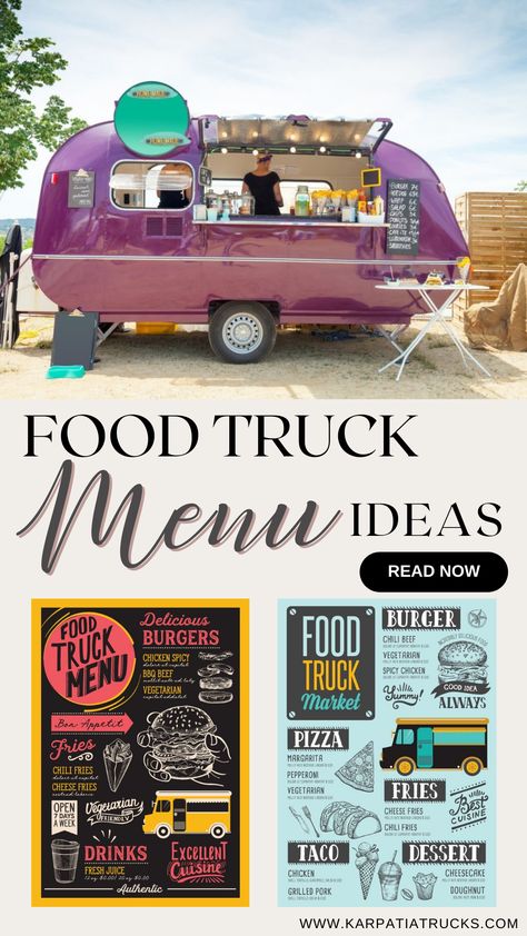 Grow Your Food Truck Business: Essential Tips To Successfully Manage And Increase Your Sales, Learn How To Start A Mobile Food Cart Business: Mobile Food Facility; Proper Mini Food Truck; Passive Income Ideas; Business Ideas Food Truck Menu Ideas Signs, Coffee Food Truck Menu Ideas, Farm To Table Food Truck, Food Truck Tips, Types Of Food Trucks, Box Truck Food Truck Conversion, Food Truck Layout Design, Good Truck Menu Ideas, Food Trailer Ideas Business