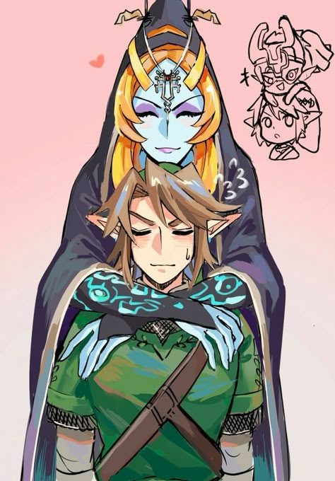 Legend Of Zelda Midna, Link Twilight Princess, Legend Of Zelda Characters, Couple Poses Drawing, Gamers Anime, Zelda Twilight Princess, Link Zelda, Super Smash Brothers, Game Illustration