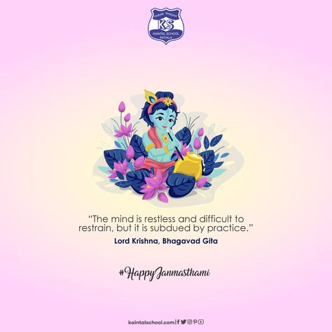 Lord Krishna Bhagavad Gita, Krishna Bhagavad Gita, Happy Janmashtami Quotes, Janmashtami Quotes, Hare Krishna Hare Krishna, Ganpati Songs, Janmashtami Wishes, Best Schools, Krishna Krishna