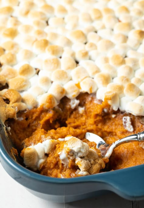 Sweet Potato Marshmallow Casserole, Sweet Potato Casserole With Marshmallows, Sweet Potato Casserole Healthy, Whipped Sweet Potatoes, Best Sweet Potato Casserole, Canned Yams, Sweet Potato Casserole Easy, Canning Sweet Potatoes, Sweet Potato Recipes Casserole