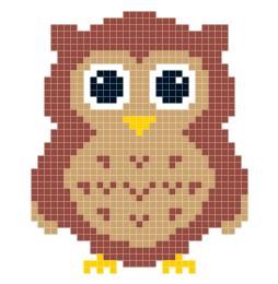 Idea Kristik Pola Kristik, Pola Sulam, Owls, Cross Stitch, Mario Characters, Birds, Fictional Characters, Art