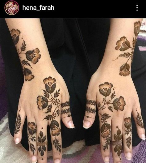 Simple Henna Design, Mehndi Ideas, Henna Designs Back, Khafif Mehndi Design, Arabic Henna Designs, Floral Henna Designs, Henna Tattoo Designs Hand, Mehndi Designs Bridal Hands, Arabic Henna