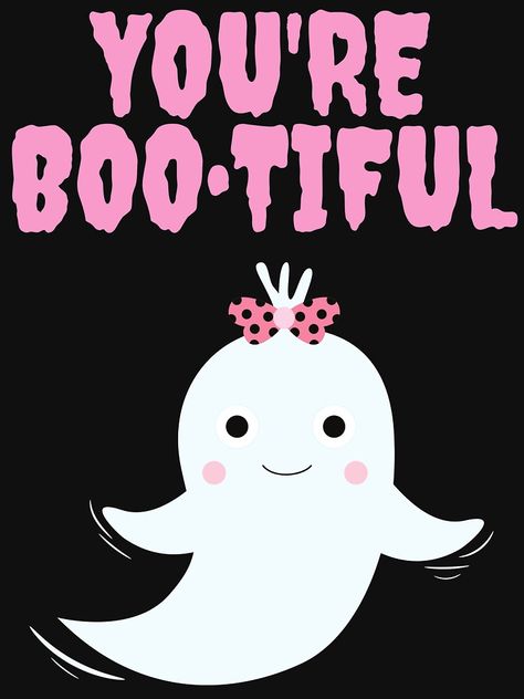 "Cute Boo Ghost - Funny Halloween" T-shirt by m95sim | Redbubble Rock Painting Funny, Boo Quote, Halloween Workout, Pumpkin Paintings, Big Little Canvas, Painting Funny, Ghost Funny, Fitness Memes, Workout Quotes