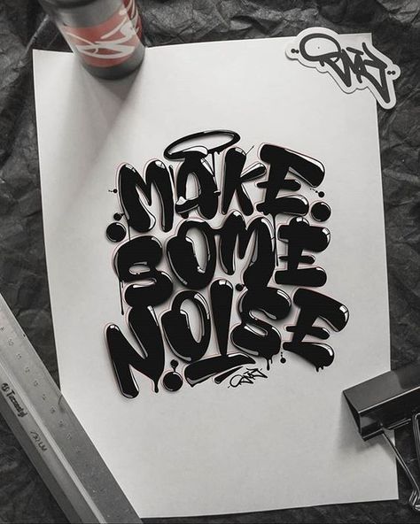 Snooze One, Alphabet Graffiti, Typography Drawing, Graffiti Art Letters, Arte Doodle, Typography Designs, Make Some Noise, Desain Buklet, Graffiti Lettering Fonts