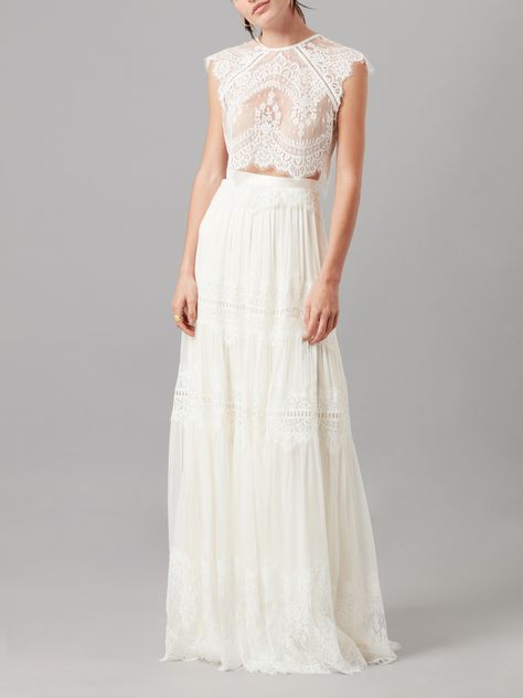 Dress Separates, Wedding Dress Separates, Minimal Wedding Dress, Catherine Deane, Two Piece Wedding Dress, Bridal Separates, Wedding Top, Wedding Dress Accessories, Pretty Stuff