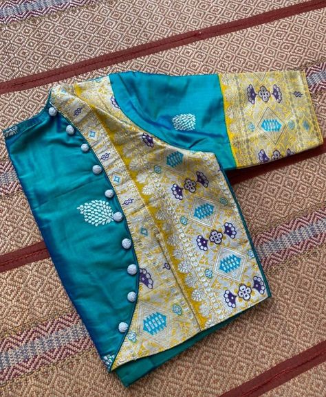 Silk Blouse Patch Work Designs, Patch Work Blouse Designs Silk Patterns, Raw Silk Blouse Designs, Simple Patch Work Blouse Designs Silk, Latest Blouse Neck Designs, Brocade Blouse Designs, 50 Blouse Designs, Work Blouse Designs, Lace Blouse Design