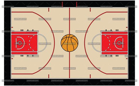 Color drawing of a basketball court with ball in the center Basketball Court Drawing, Court Drawing, Drawing Basketball, Basketball Drawings, Michael Jordan Photos, Jordan Photos, Color Drawing, A Basketball, Flat Style