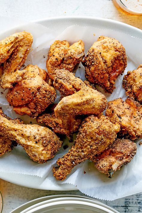 Indiana Fried Chicken Recipe - NYT Cooking Cajun Fried Chicken, Homemade Fried Chicken, Salt And Vinegar, Crispy Chicken Wings, Buttermilk Fried Chicken, Korean Fried Chicken, Southern Fried Chicken, Fried Chicken Wings, Fried Chicken Recipes