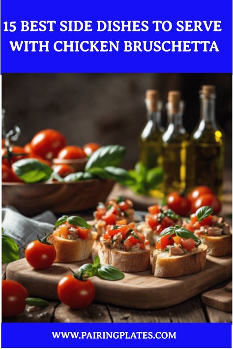 🍗🍅 Craving Chicken Bruschetta? Discover the 15 Best Side Dishes to Complement Your Meal! 😋🥗 #ChickenBruschetta #15BestSideDishes #Foodie Mushroom Bruschetta Recipe, Olive Tapenade Recipe, Herb Chicken Recipes, Chicken Bruschetta, Side Dish Ideas, Tapenade Recipe, Balsamic Glazed Chicken, Bruschetta Toppings, Lemon Herb Chicken